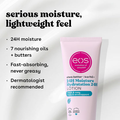 eos 24H Moisture Travel Body Lotion- Vanilla Cashmere, 2.5 fl oz