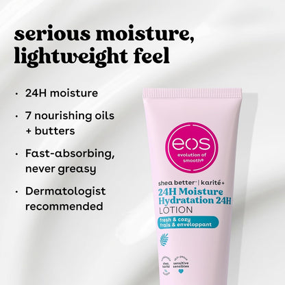 eos 24H Moisture Travel Body Lotion- Vanilla Cashmere, 2.5 fl oz