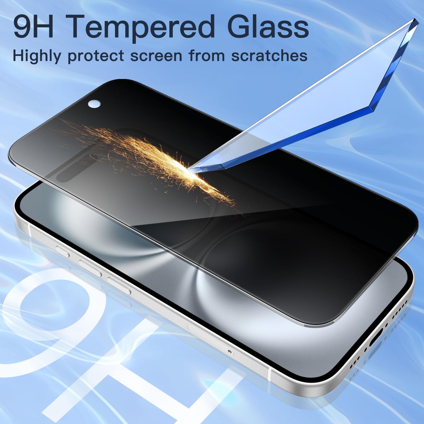 JETech Privacy Screen Protector for iPhone 17 Pro Max, 2-Pack