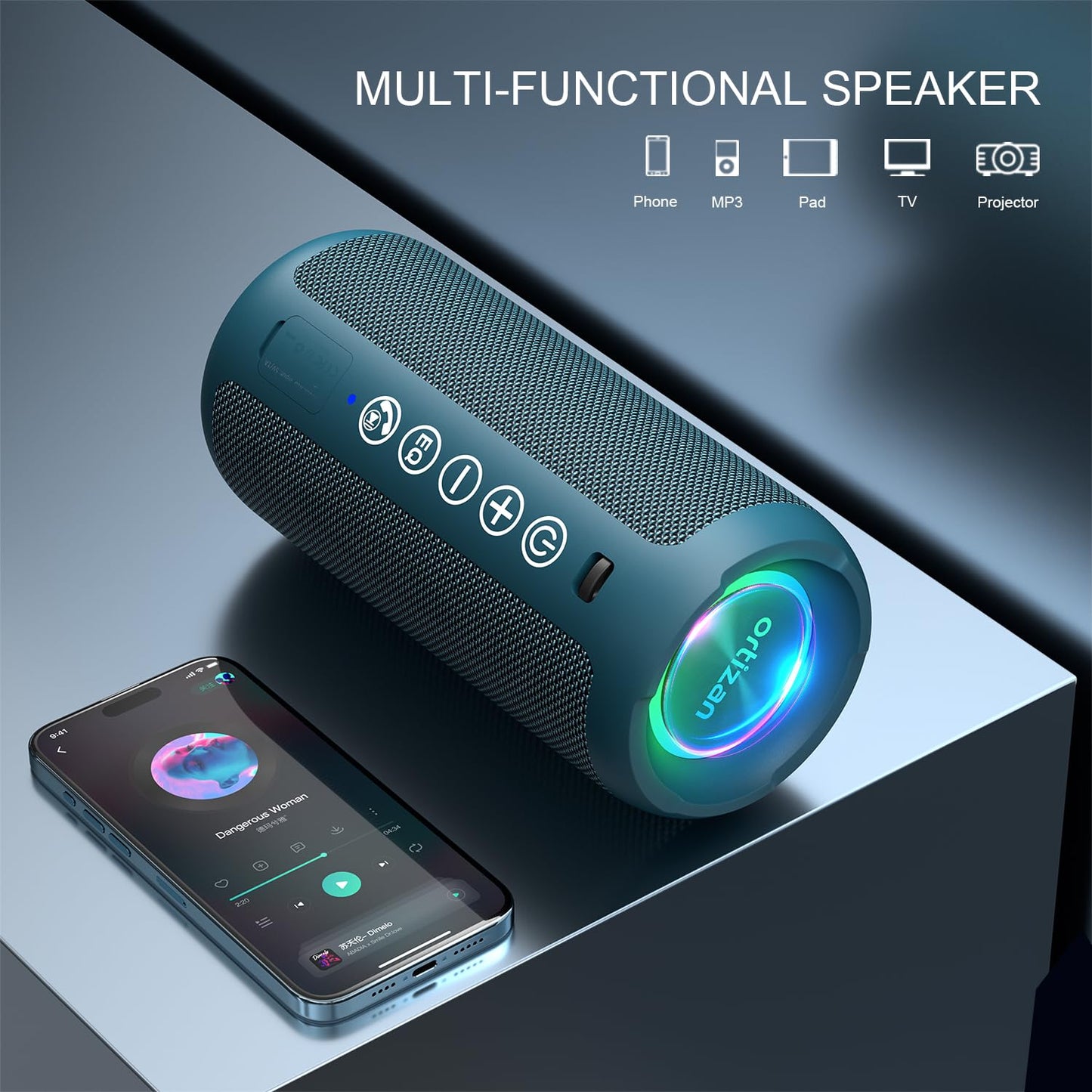 Ortizan X10 Portable Bluetooth Speaker (1st Gen), IPX7 Waterproof, Wireless