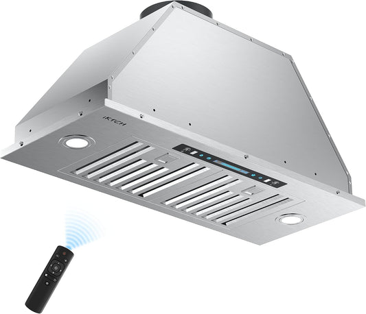 IKTCH 30 inch Insert Range Hood 900 CFM, Ducted/Ductless Vent Hood