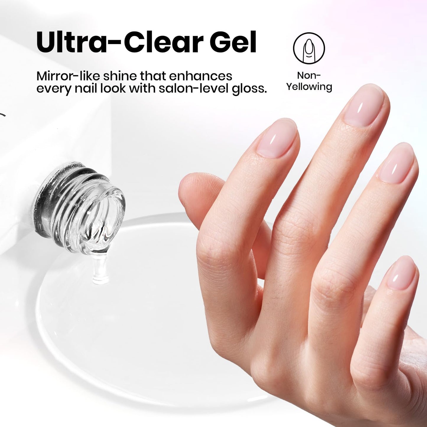 Beetles 2 Pcs 15ml No Wipe Gel Top Coat and Base Coat Set