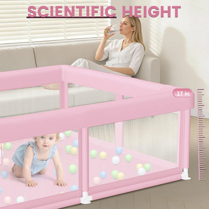 Hiaksedt Baby Playpen 50x50 Inch, Play Pens for Babies and Toddlers