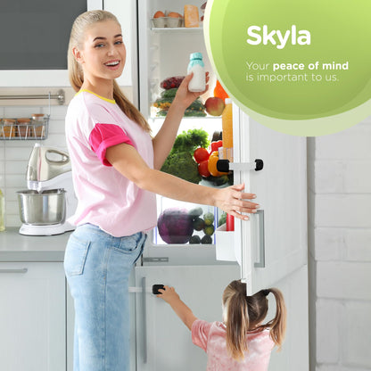 SKYLA HOMES Child Safety Cabinet Locks, White, 8 Pack