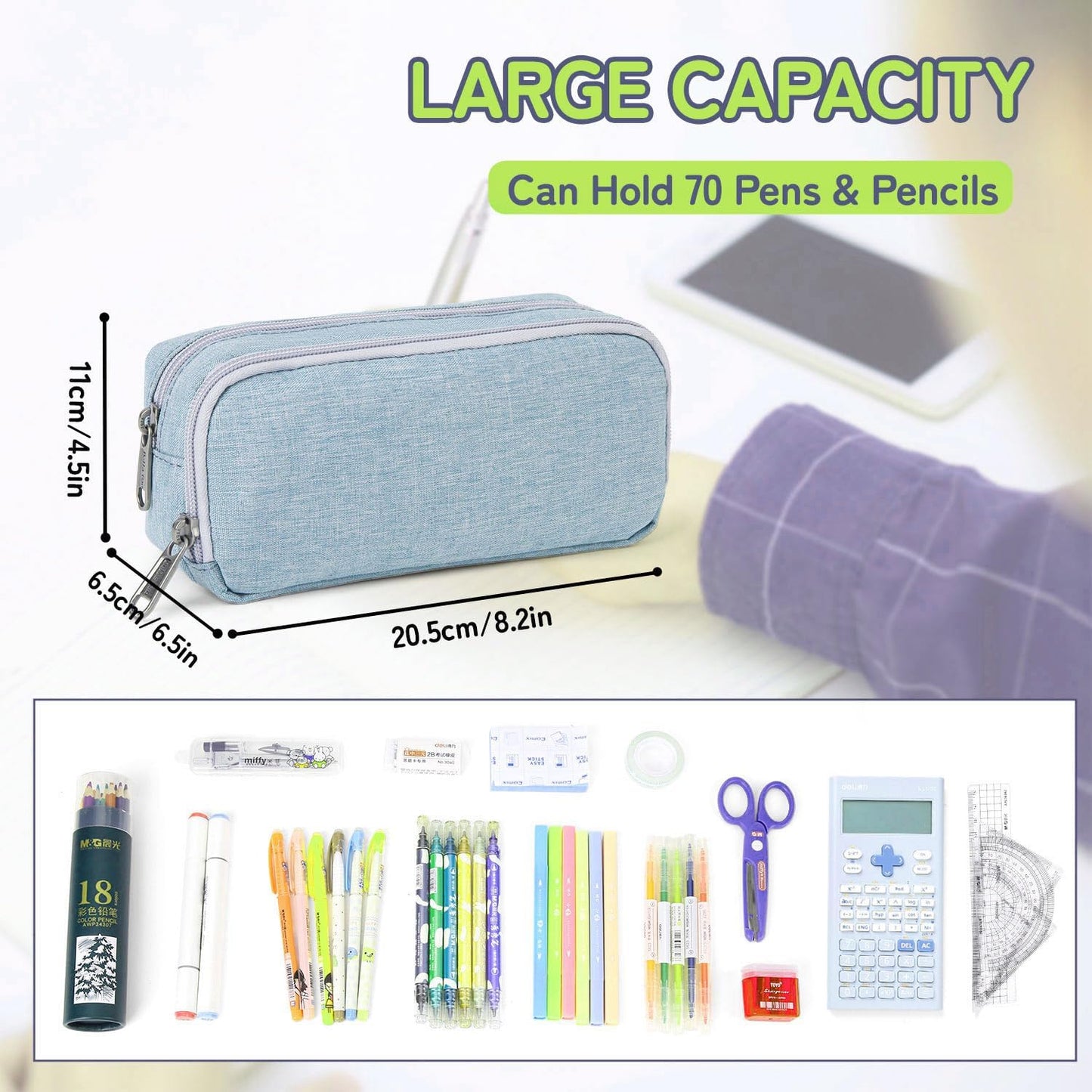 Della Gao Pencil Case Small Pencil Pouch Aesthetic Pencil Box