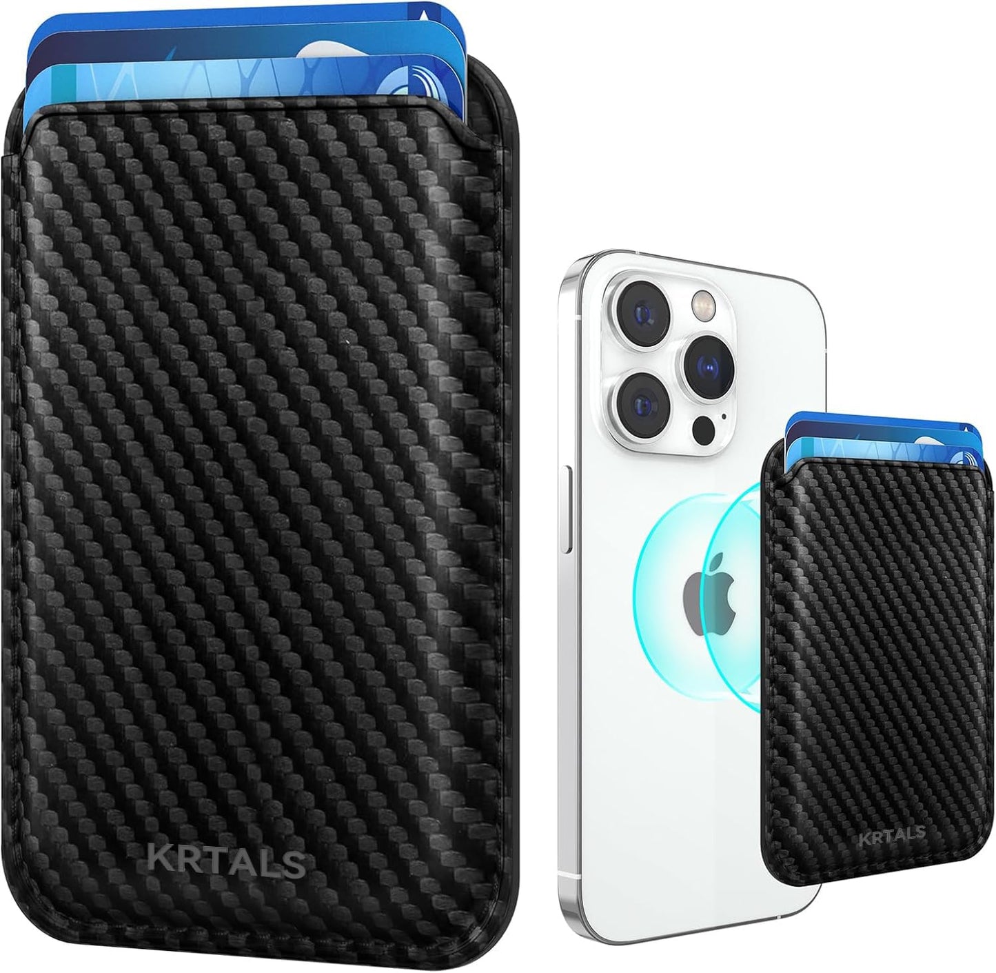 Magnetic Wallet Cell Phone Card Holder for Phone Case with Mag-Safe