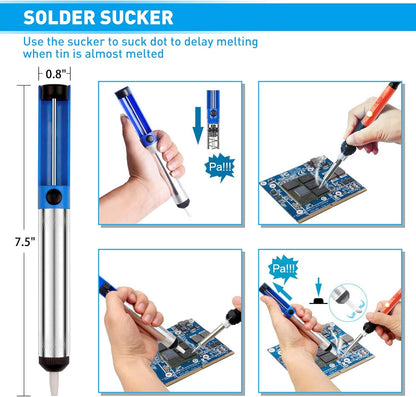 Soldering Iron, 60W 110V Adjustable Temperature Soldering Iron Pen, Portable Welding Tool, Fast Heating, for Electronic Repair, Jewelry, DIY