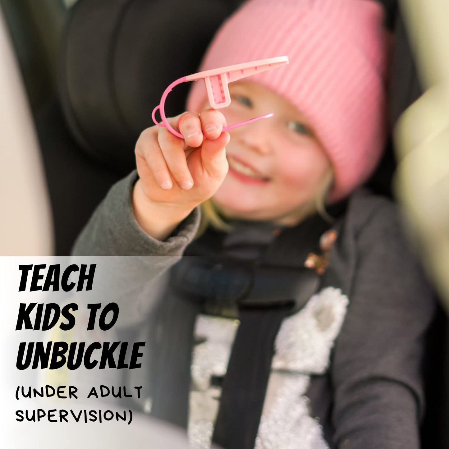UnbuckleMe Car Seat Buckle Release Tool - Easy Opener Aid for Arthritis, Long Nails, Older Kids - Button Pusher for Infant, Toddler, Convertible 5 pt Harness car Seats - As Seen on Shark Tank (Aqua)