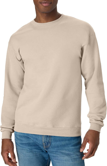 Hanes Men's Sweatshirt, EcoSmart Fleece Crewneck Sweatshirt, Big & Tall Available, 1 or 2-Pack