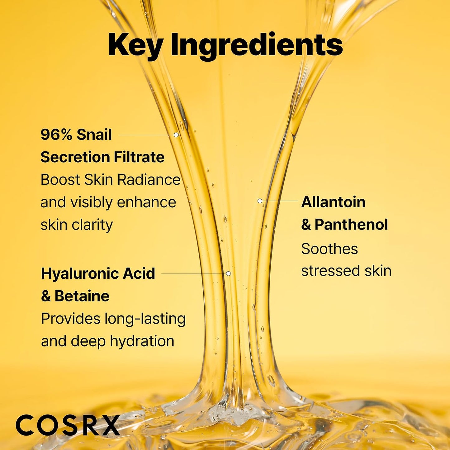 COSRX Snail Mucin 96% Repairing Serum for Sooothing & Hydrating 3.38 oz.