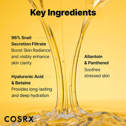 COSRX Snail Mucin 96% Repairing Serum for Sooothing & Hydrating 3.38 oz.