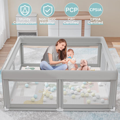 Hiaksedt Baby Playpen 50x50 Inch, Play Pens for Babies and Toddlers