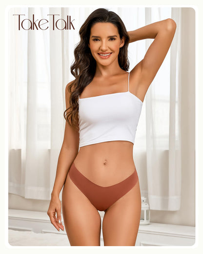 Take Talk Underwear Womens 9 Pack Seamless Thongs No Show Workout Panties