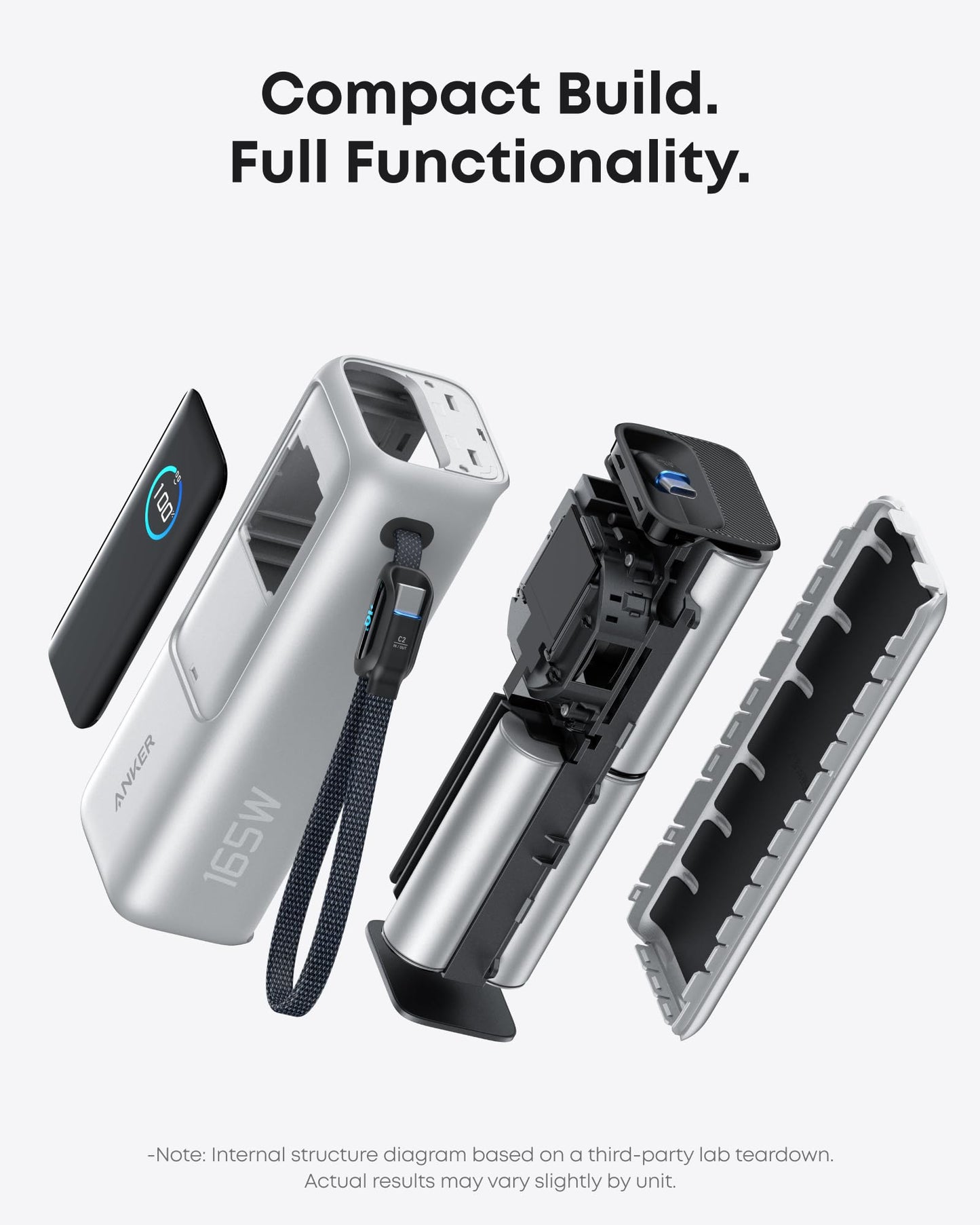 Anker Laptop Power Bank, 25,000mAh Travel Essential with 165W Total Output