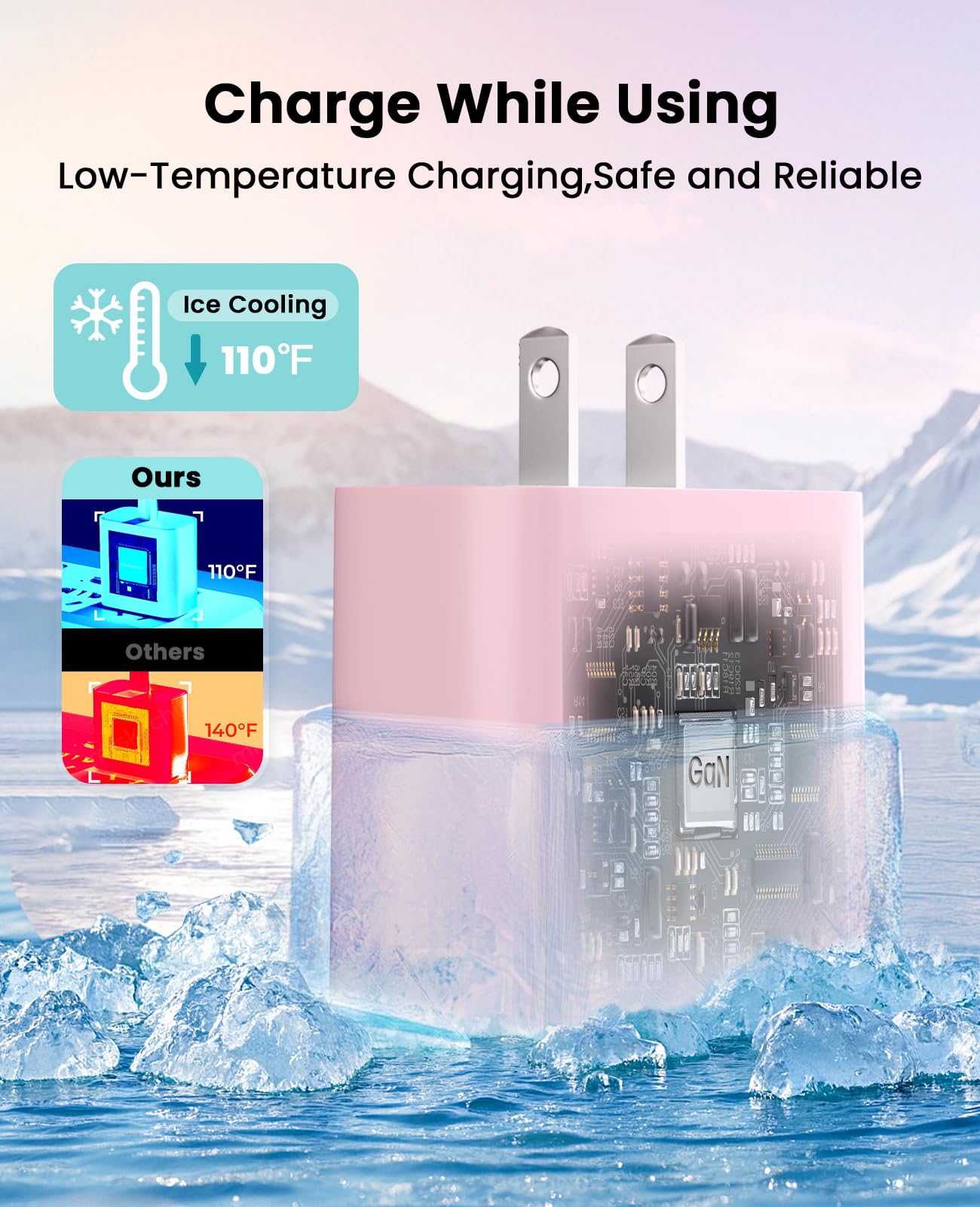 iPhone Charger Fast Charging, USB C Charger Block, 6FT/10FT Lightning Cable