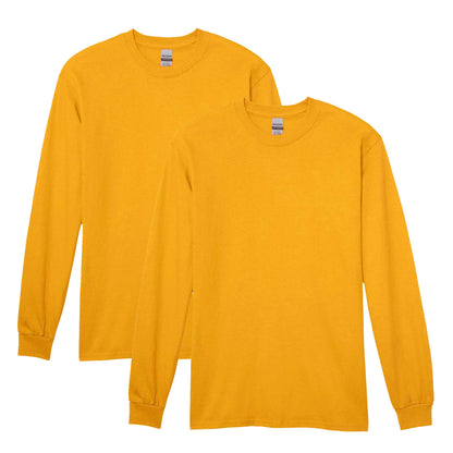 Gildan Adult Heavy Cotton Long Sleeve T-Shirt, Style G5400, 2-Pack