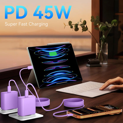 Phone 17 16 Pro Max Charger Fast Charging, 45W Super Fast USB C Charger Block with 10FT Long Charging Cord Cable for 17 16 Pro Max/17 16/16 Plus,15 Pro Max/15 Pro/15, Android Phone-Black