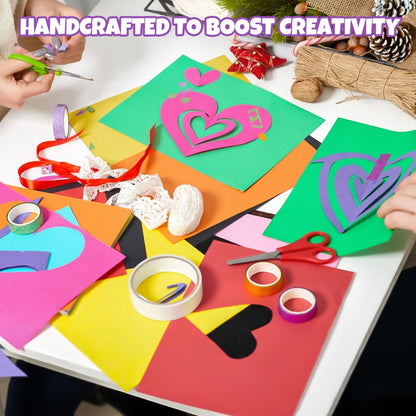 TUXIYA 100 Sheets 8.5" X 11" Colored Cardstock, 50 Colors Card Stock