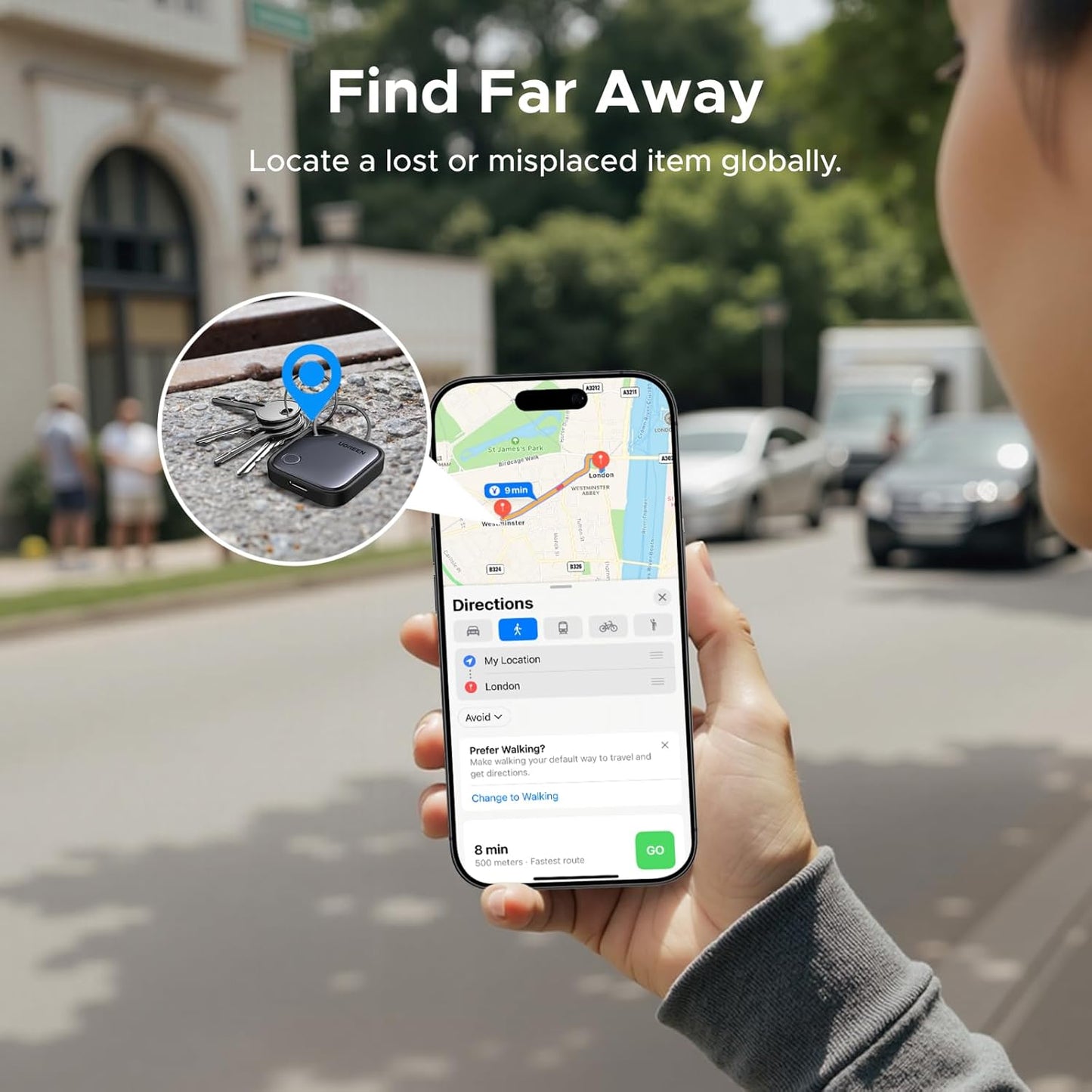 UGREEN FineTrack Air Tracker Tags (iOS Only) 4 Pack Key Finder