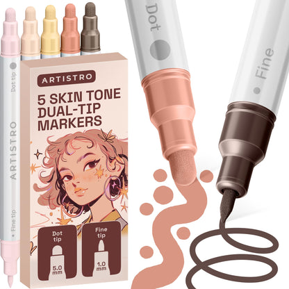 ARTISTRO Dual-Tip Acrylic Paint Marker Pens - Set of 36