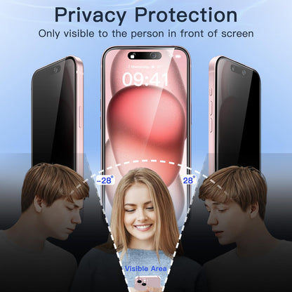 JETech Privacy Screen Protector for iPhone 17 Pro Max, 2-Pack