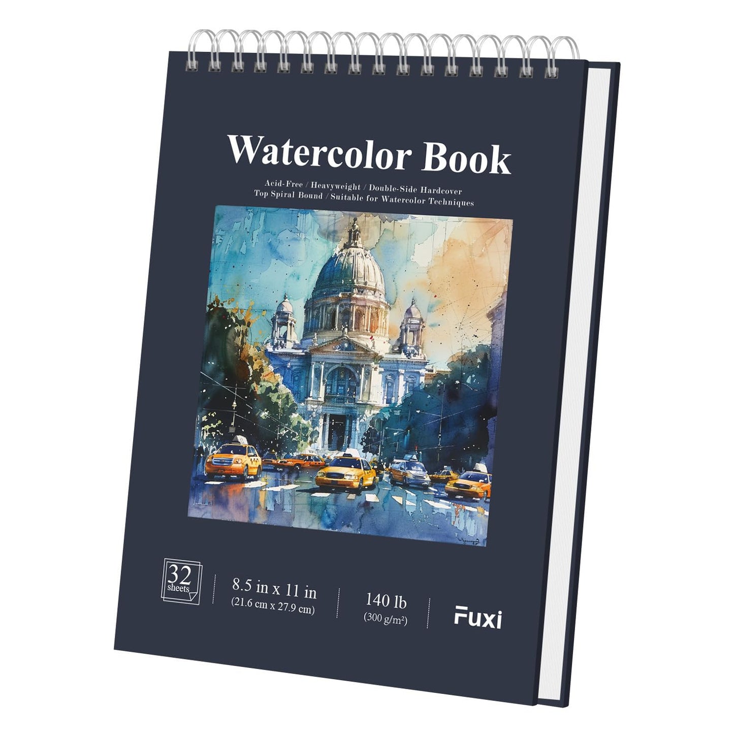 Fuxi 9" x 12" Sketch Book_Top Spiral Bound Sketchbook_100Sheets 68lb/100gsm