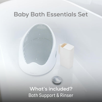 Angelcare Soft-Touch Baby Bath Support & Rinser Bundle, Aqua