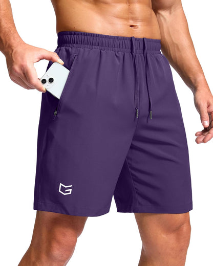 G Gradual Men's Athletic Running Shorts with 2 Zipper Pockets 7"/ 5"/ 9"