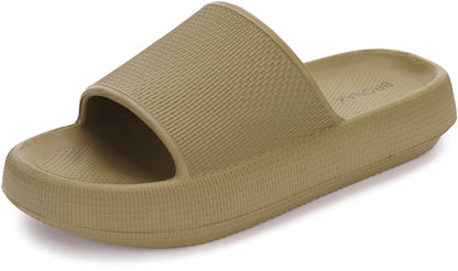 BRONAX Cushioned Thick Sole Pillow Slippers for Women and Men Y10