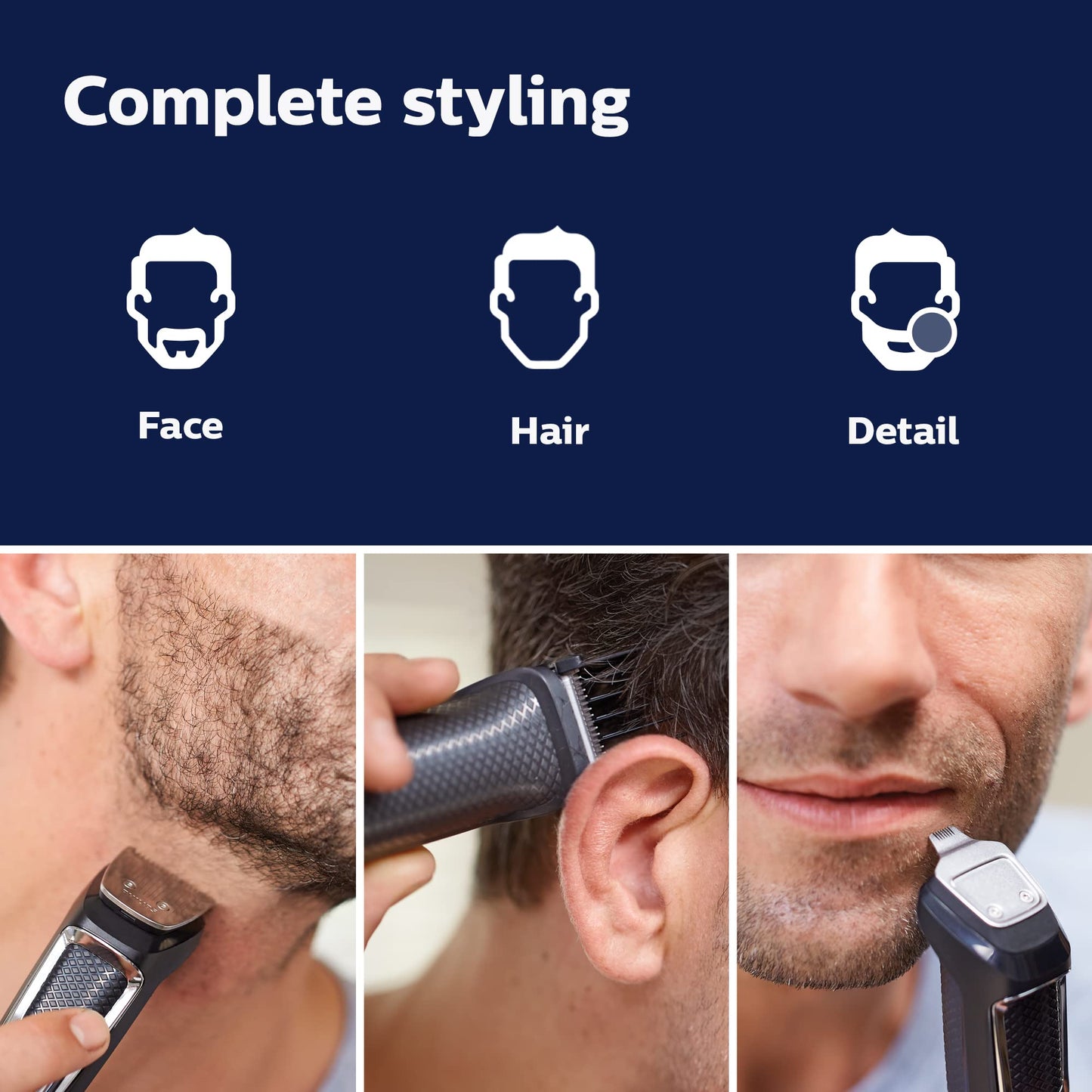 Philips Norelco All-in-One 3000 Series 13 in 1 Trimmer, Beard Styler & Men's Hair Clipper, 9 Length Settings & Self-Sharpening Skin-Friendly Blades, MG3919/50