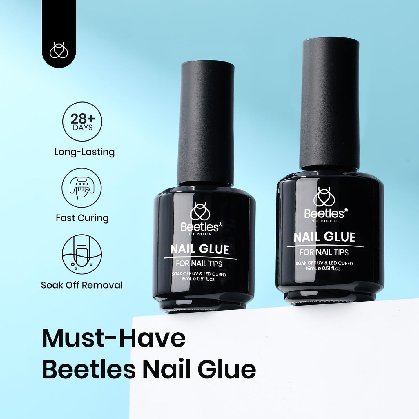 Beetles Soft Gel Nail Tips Short Almond 288pcs in 12 Sizes Etch-X