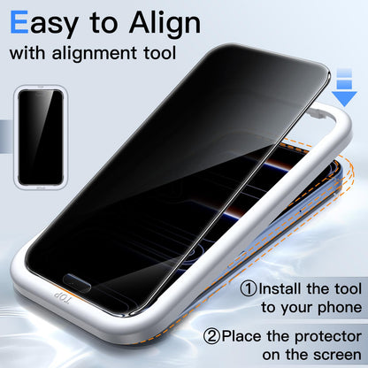 JETech Privacy Screen Protector for iPhone 17 Pro Max, 2-Pack