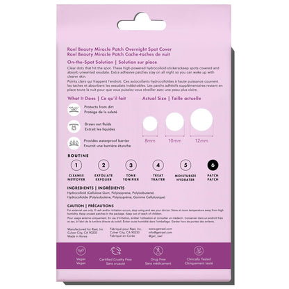 Rael Miracle Invisible Spot Cover Hydrocolloid Acne Pimple Patches (96 Ct)