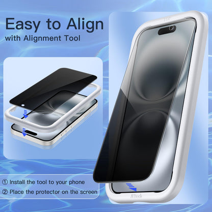 JETech Privacy Screen Protector for iPhone 17 Pro Max, 2-Pack
