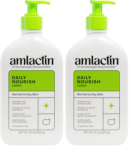AmLactin Daily Nourish Body Lotion, 12% Lactic Acid, 14.1 oz