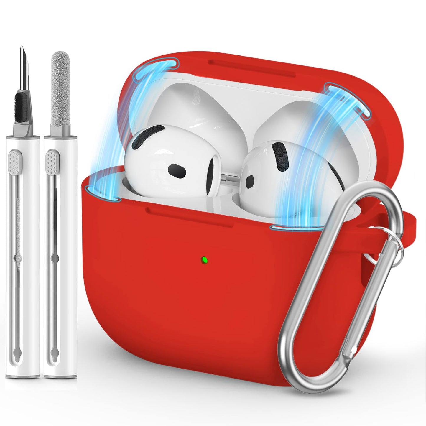Ljusmicker for AirPods 4 Case 2024 with Cleaner Kit,Milk Tea