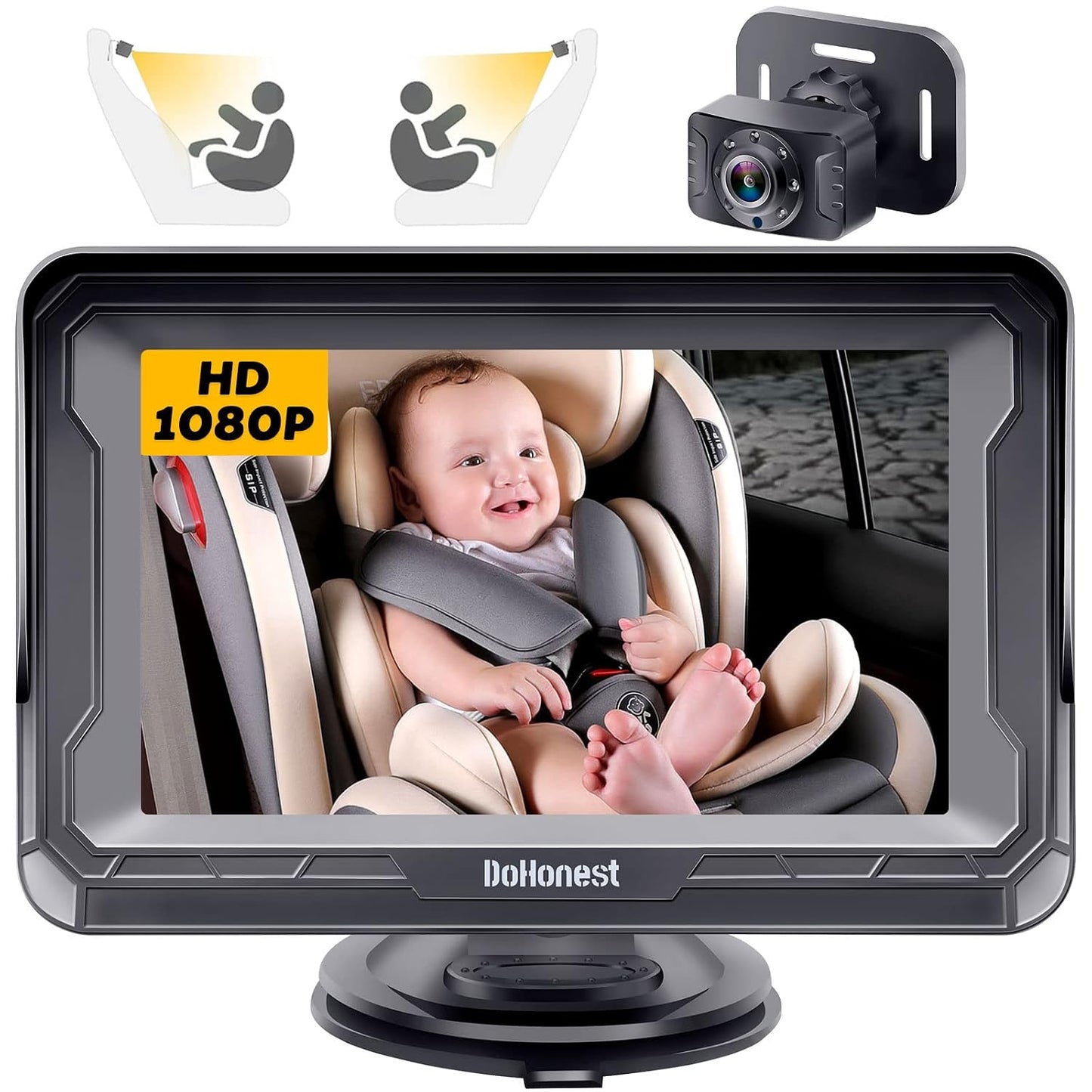 DoHonest Baby Car Camera HD 1080P: Rear Facing Car Baby Monitor Clear Image