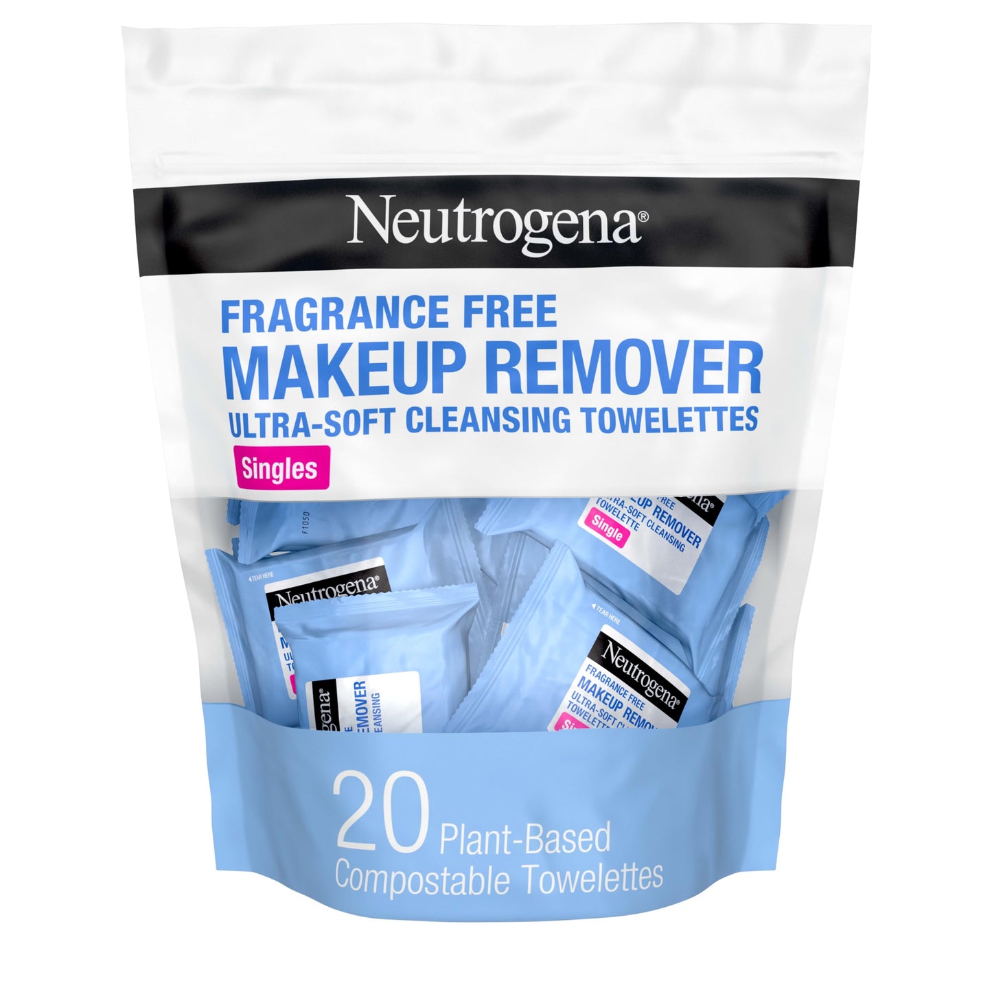 Neutrogena Makeup Remover Towelettes, Daily Single Face Towelettes, 20 Ct