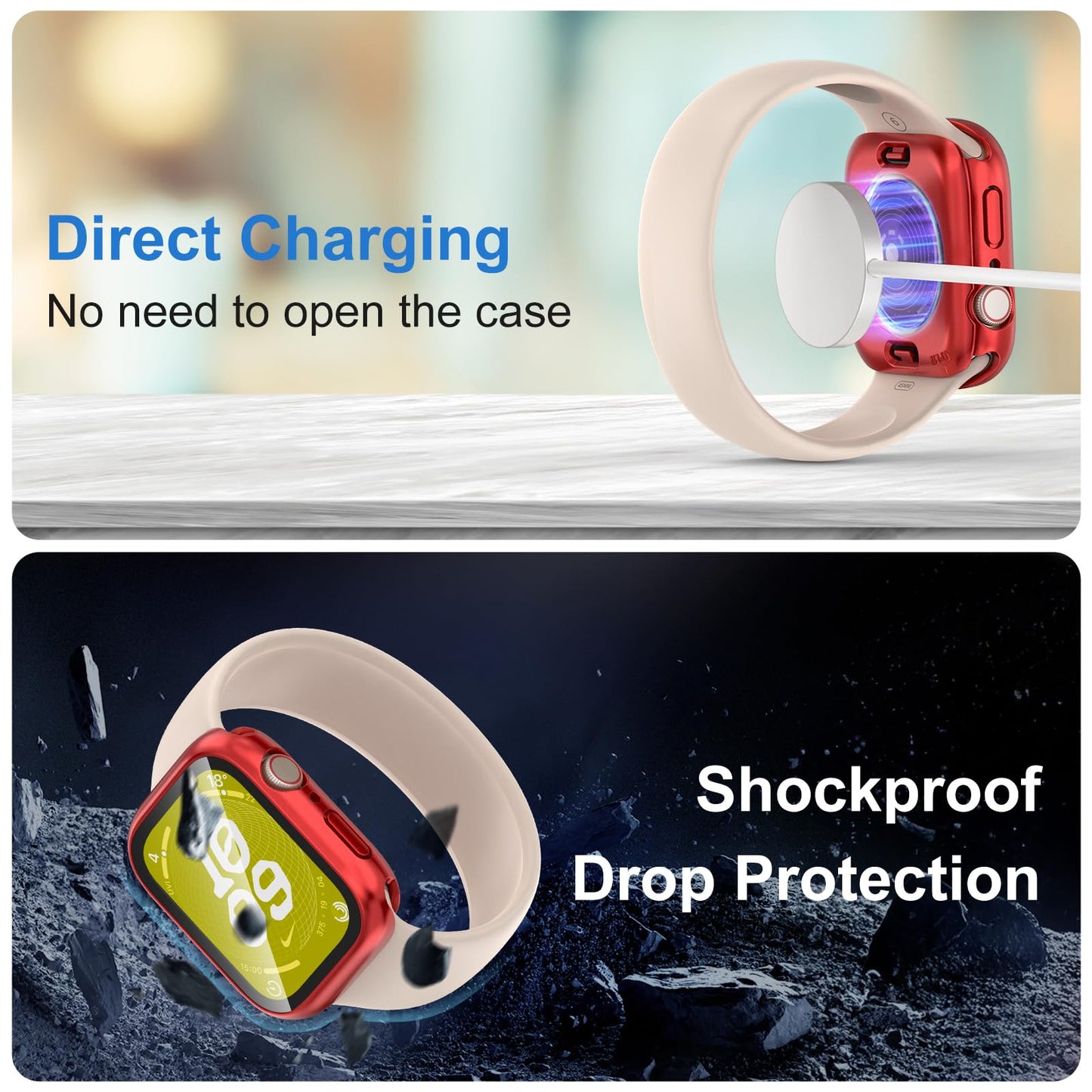 YIJDACASE 3 in 1 Waterproof Case for 40mm Apple Watch SE 3/2/1 Series 6/5/4