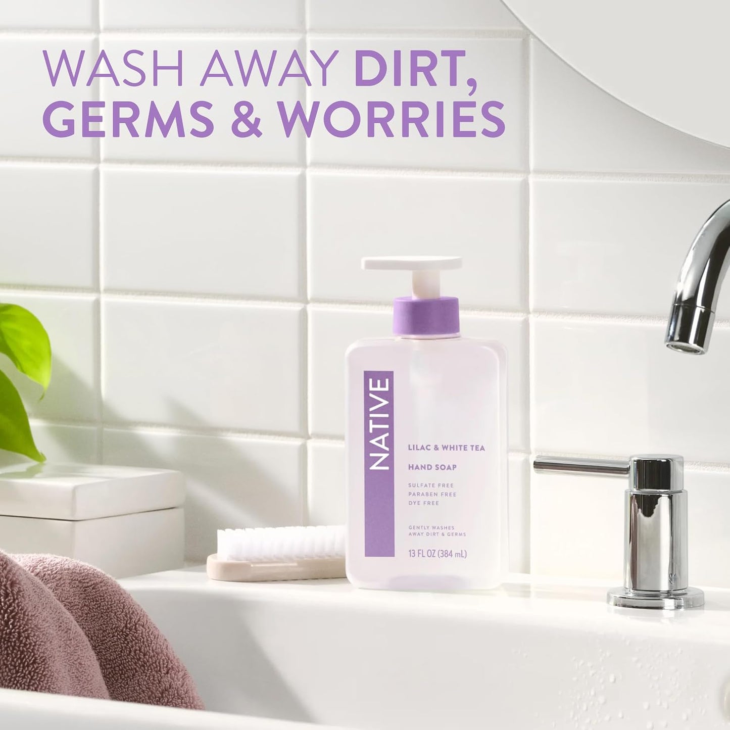 Native Liquid Hand Soap, Toasted Vanilla & Honey Scent, Non-Drying Formula for Soft, Smooth Hands, Made with Plant-Based Cleansers, Sulfate & Paraben Free, 13 oz Bottle