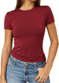 Abardsion Women's Casual Basic Slim Fit T Shirts