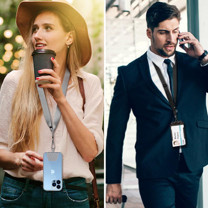 CACOE Phone Lanyard, Black+Dark Blue, 2 Pcs
