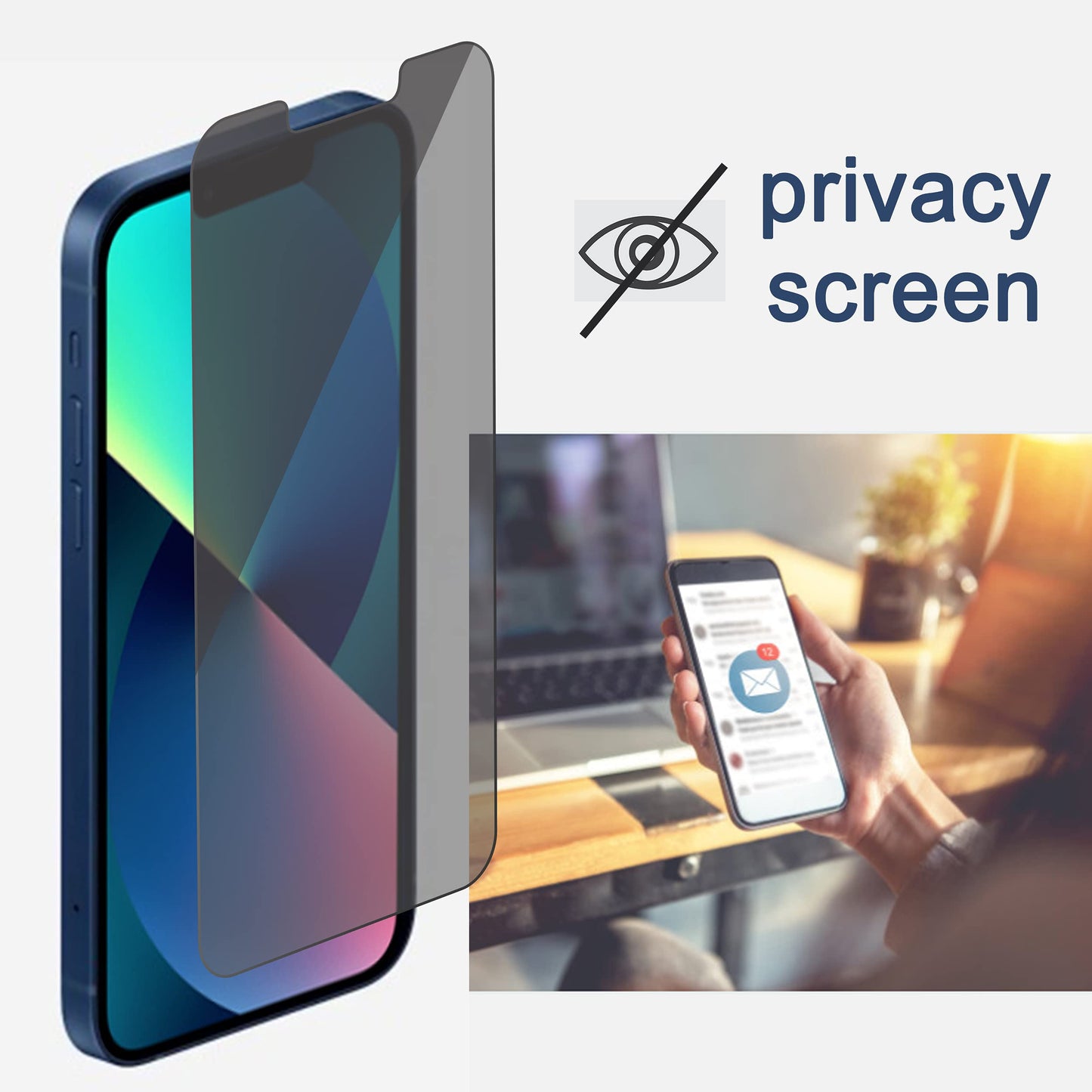 Ailun Privacy Screen Protector+Camera Lens Protector for iPhone 17 Pro Max