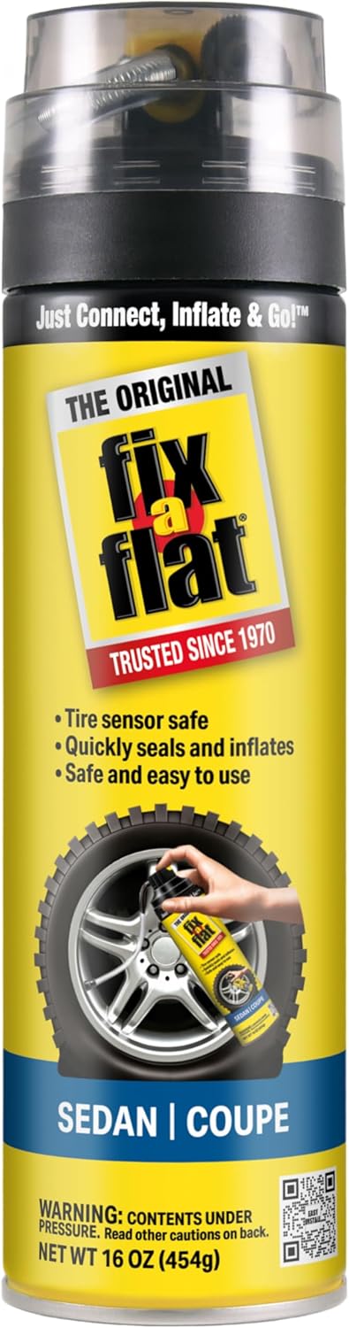 Fix-A-Flat Tire Repair, 16 oz, 2-Pack | Emergency Use | Eco-Friendly Formula | For Standard Tires | Universal Fit