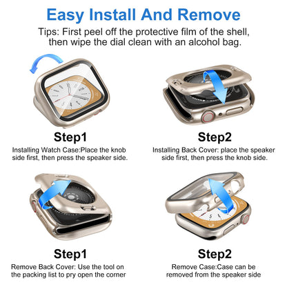 YIJDACASE 3 in 1 Waterproof Case for 40mm Apple Watch SE 3/2/1 Series 6/5/4
