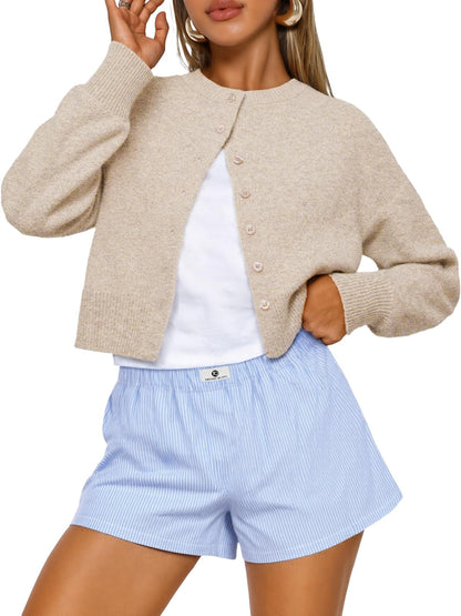 Trendy Queen Cropped Cardigan Sweaters for Women Fall Fashion Clothes 2026