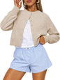 Trendy Queen Cropped Cardigan Sweaters for Women Fall Fashion Clothes 2026