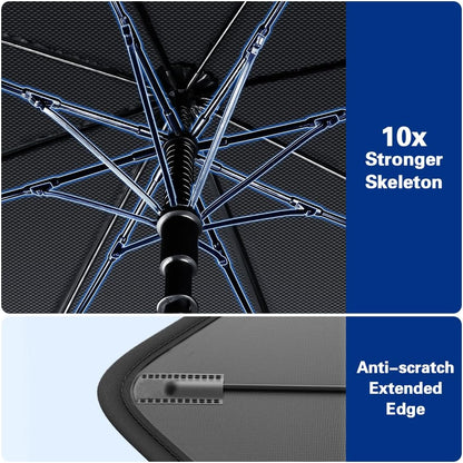 2026 Windshield Sun Shade Umbrella, Foldable Car Sunshade, 99% UV Block
