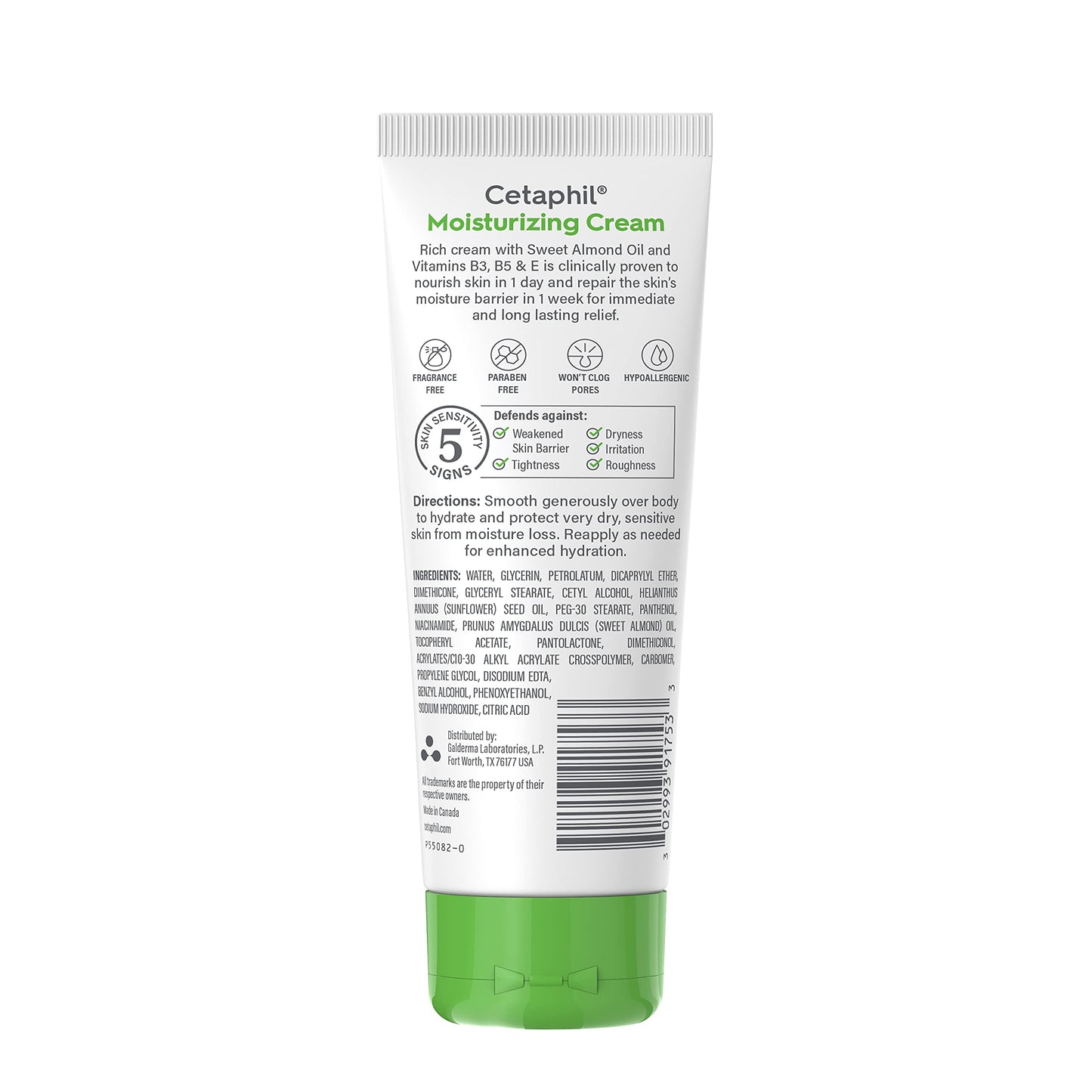 Cetaphil Moisturizing Cream Sensitive Skin, Fragrance Free, 3oz, 3ct