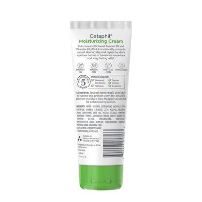 Cetaphil Moisturizing Cream Sensitive Skin, Fragrance Free, 3oz, 3ct